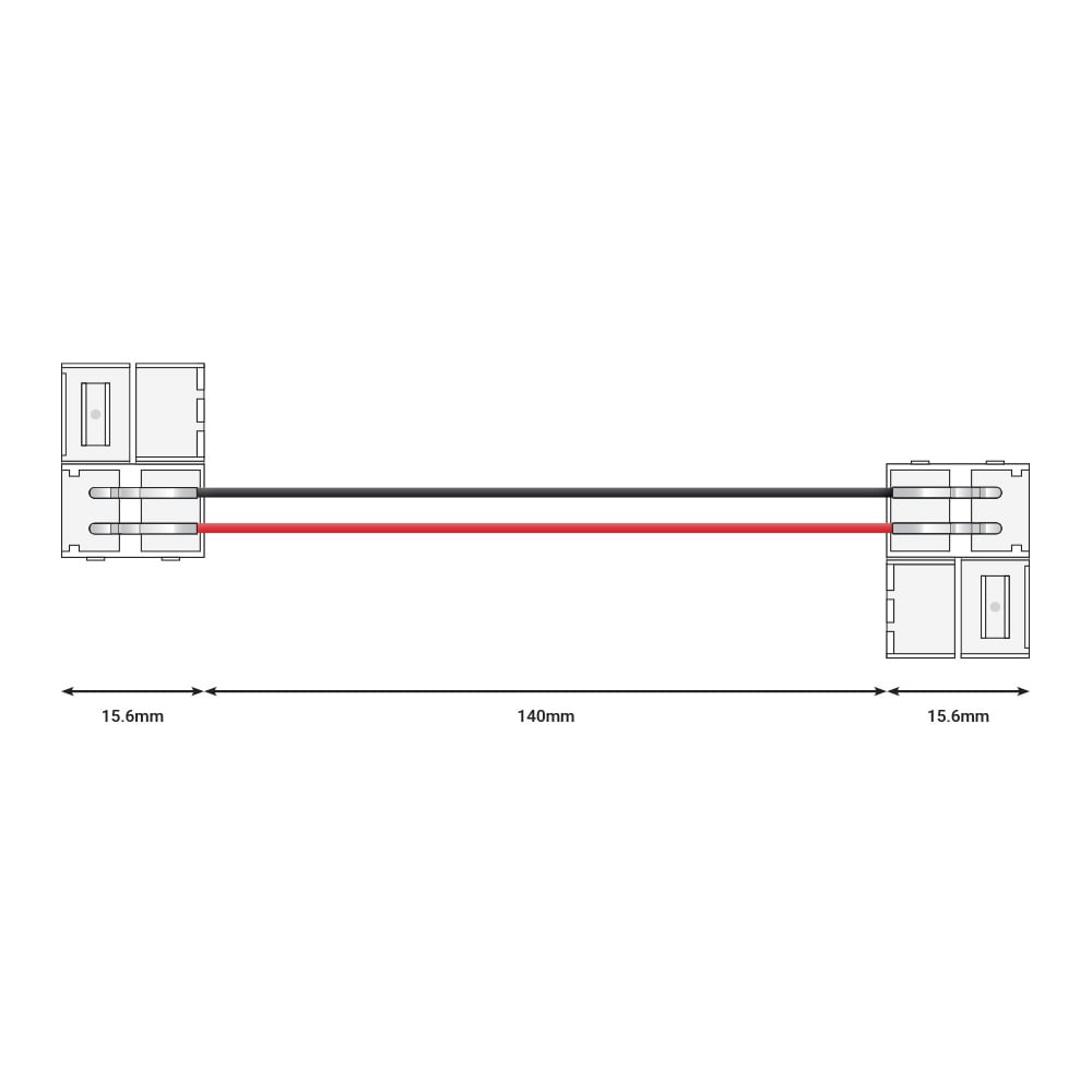 8mm Solderless double Connector