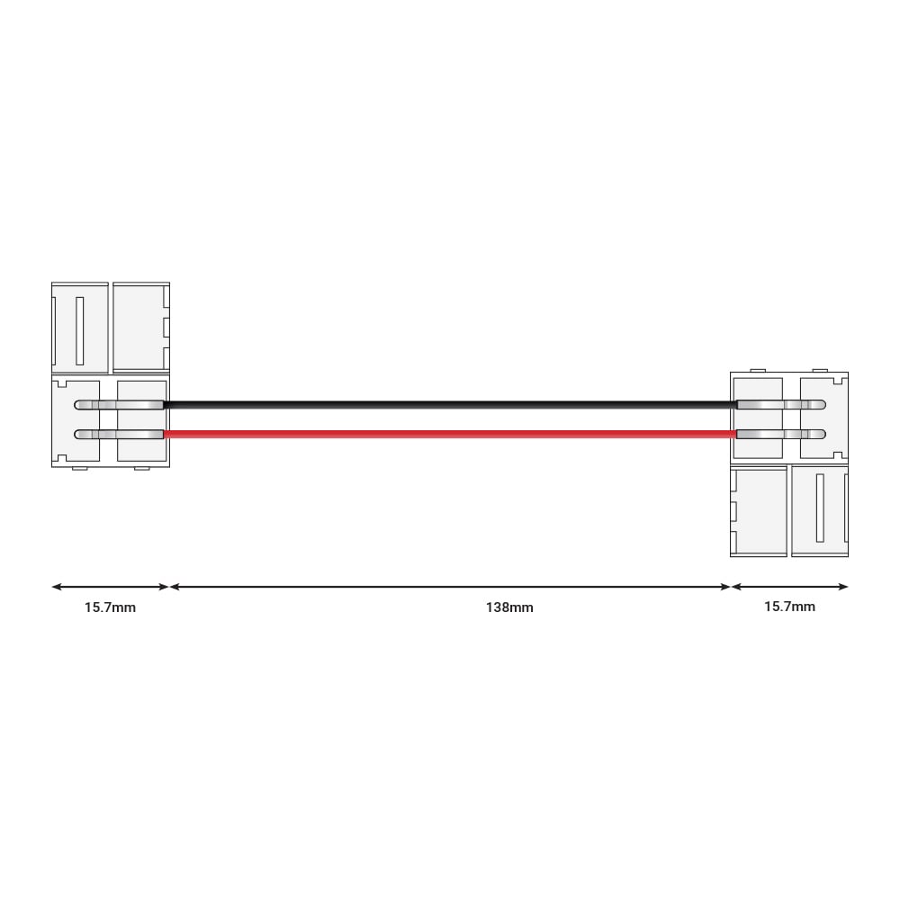 10mm Solderless double Connector