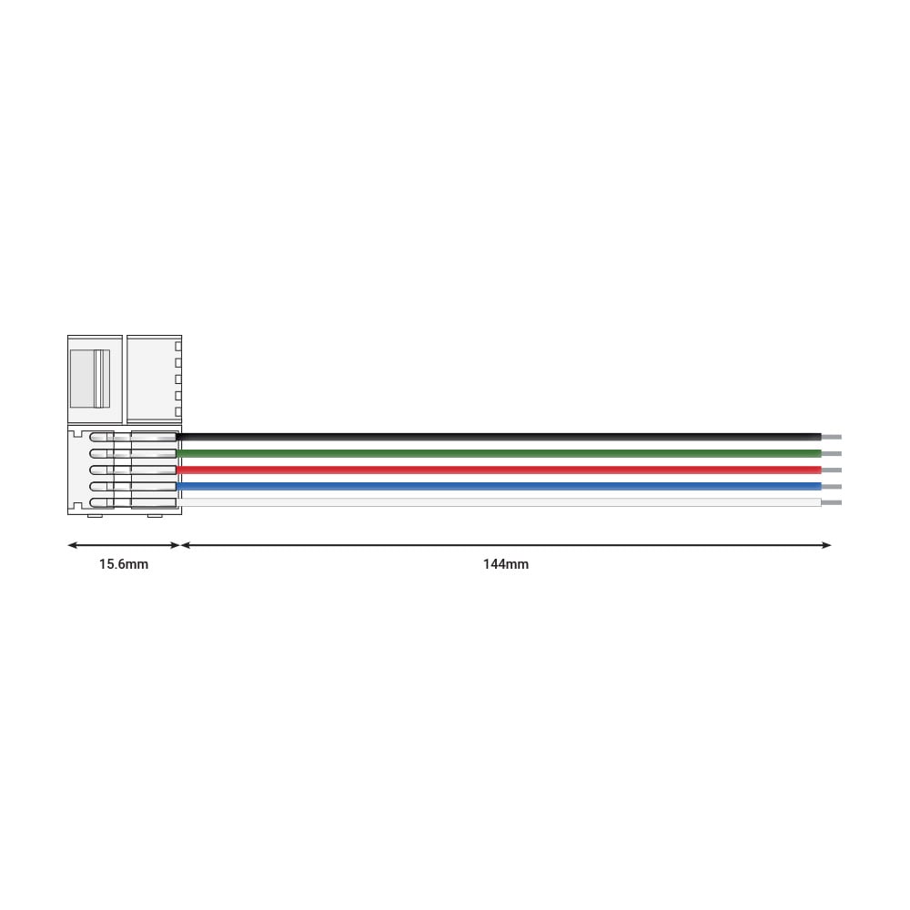 12mm Solderless Connector RGBW - Thumbnail