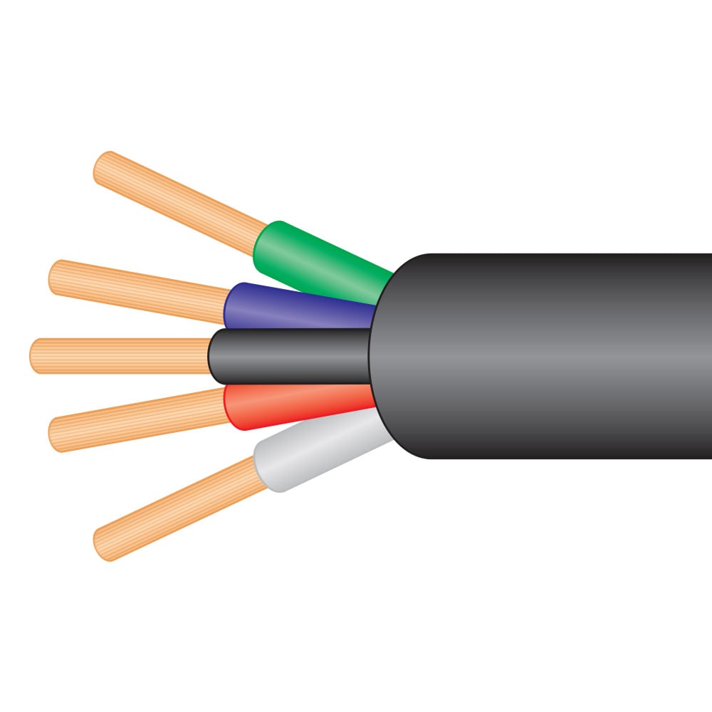  Five Core 10A Cable 50m
