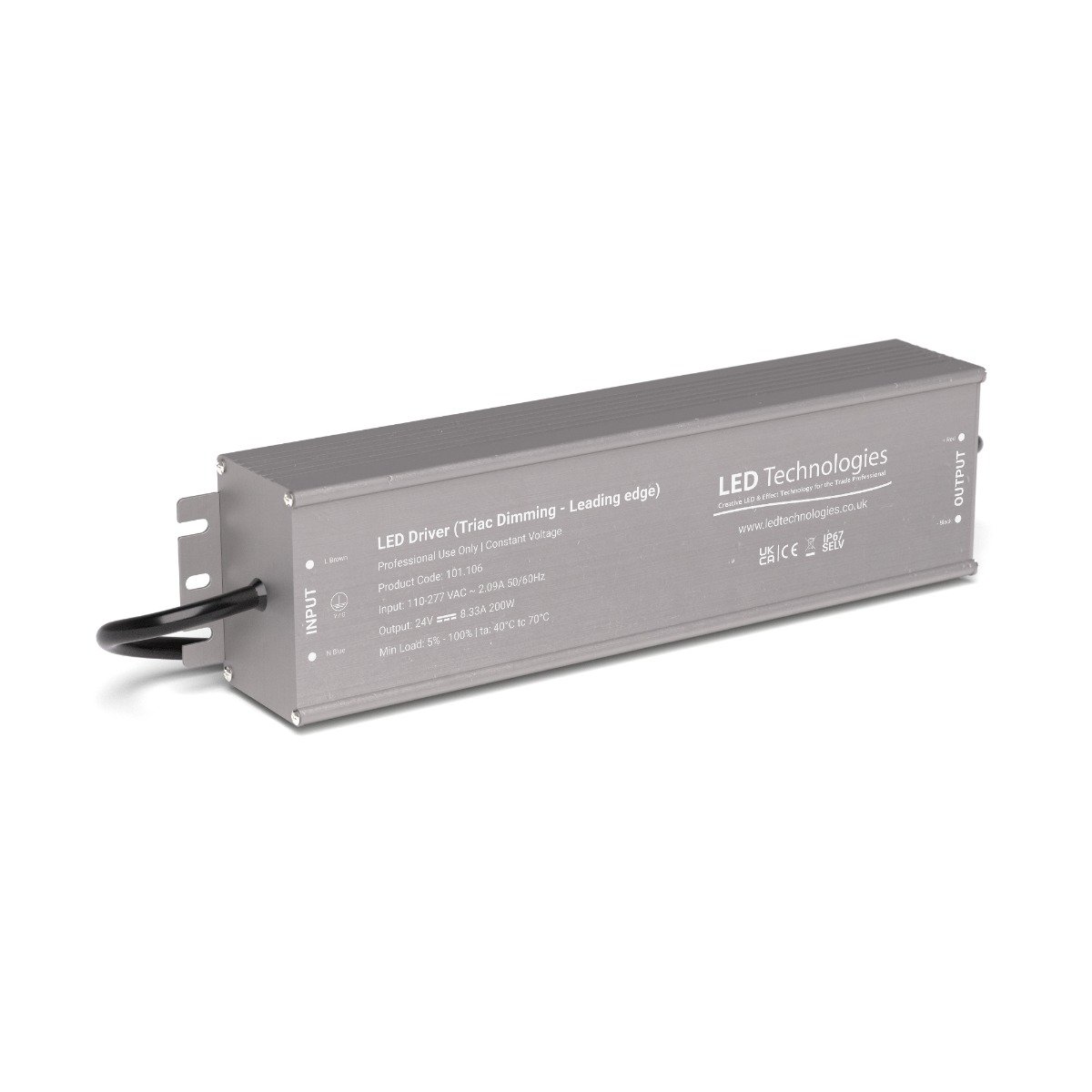 LEDTech | 200W 24V TRIAC Dimmable LED Driver