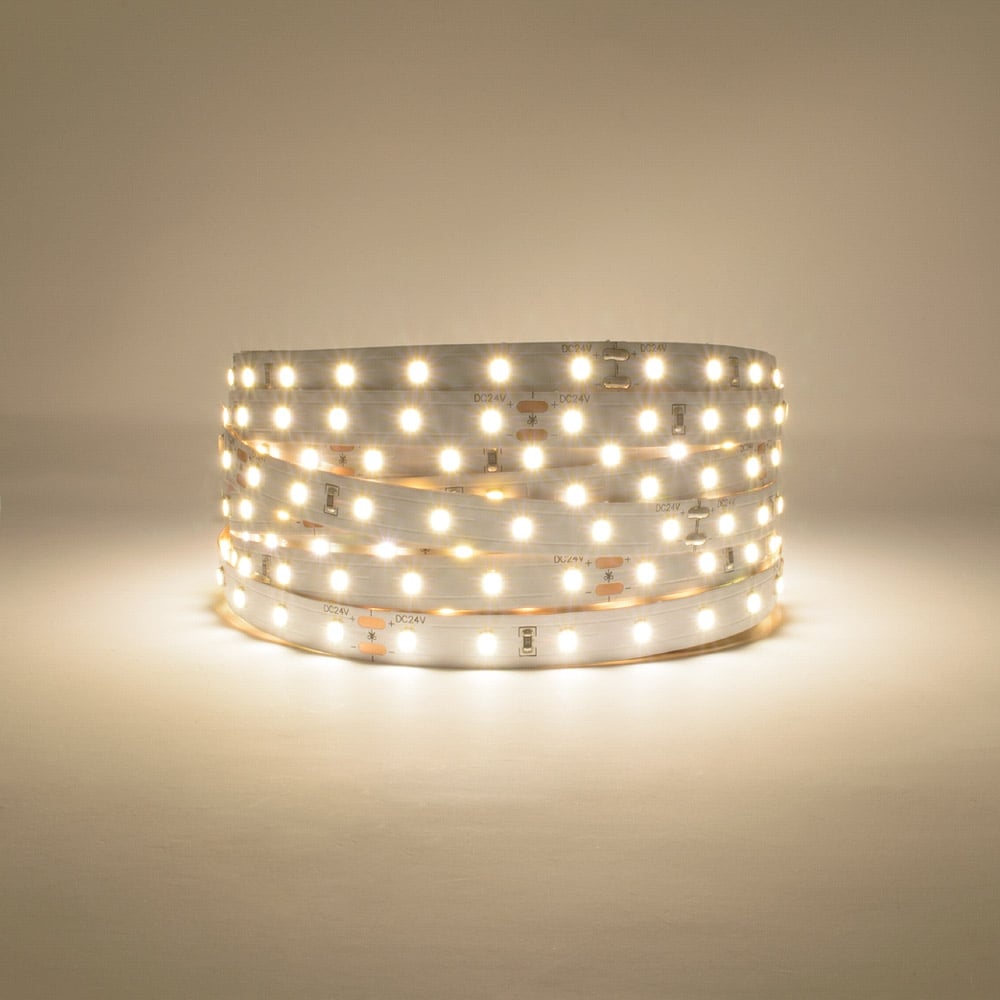Natural White 24V LED Strip 3900-4100K Lights on