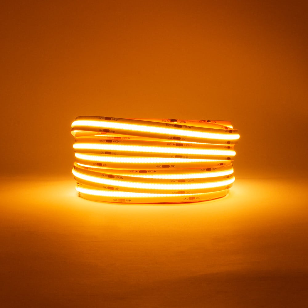 COB LED Strip Light Warm White (2200-2400K) Lit