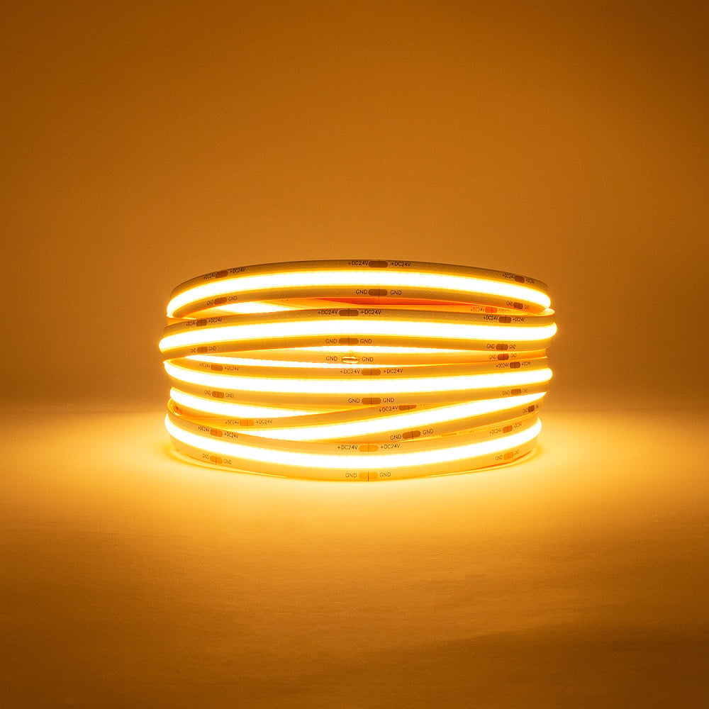 COB LED Strip Light Warm White (2600-2800K) Lit