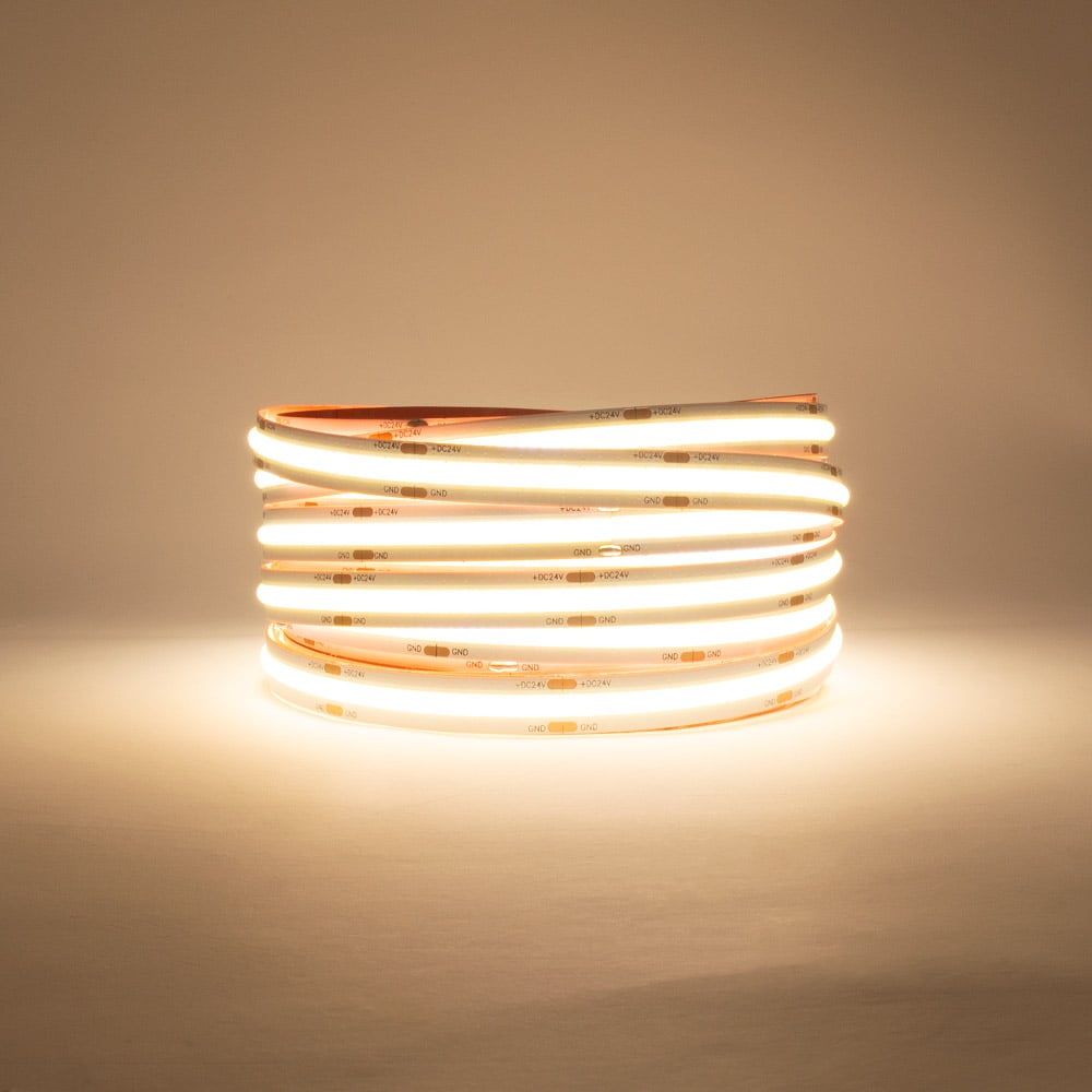 COB LED Strip Light Natural White (3900-4100K) Lit