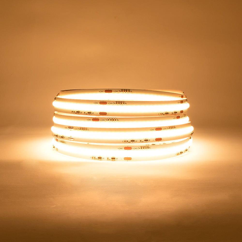 NeoLED Warm to Dim 1800-3000K 24V CRI90 Single COB LED Strip Light Coiled