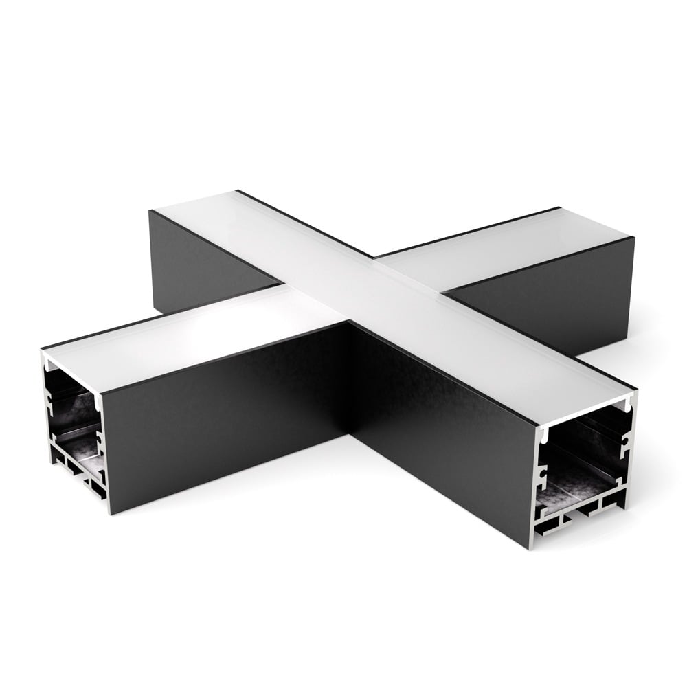 ModularLite LED Profile Connector X-Shape (4-Way) Open