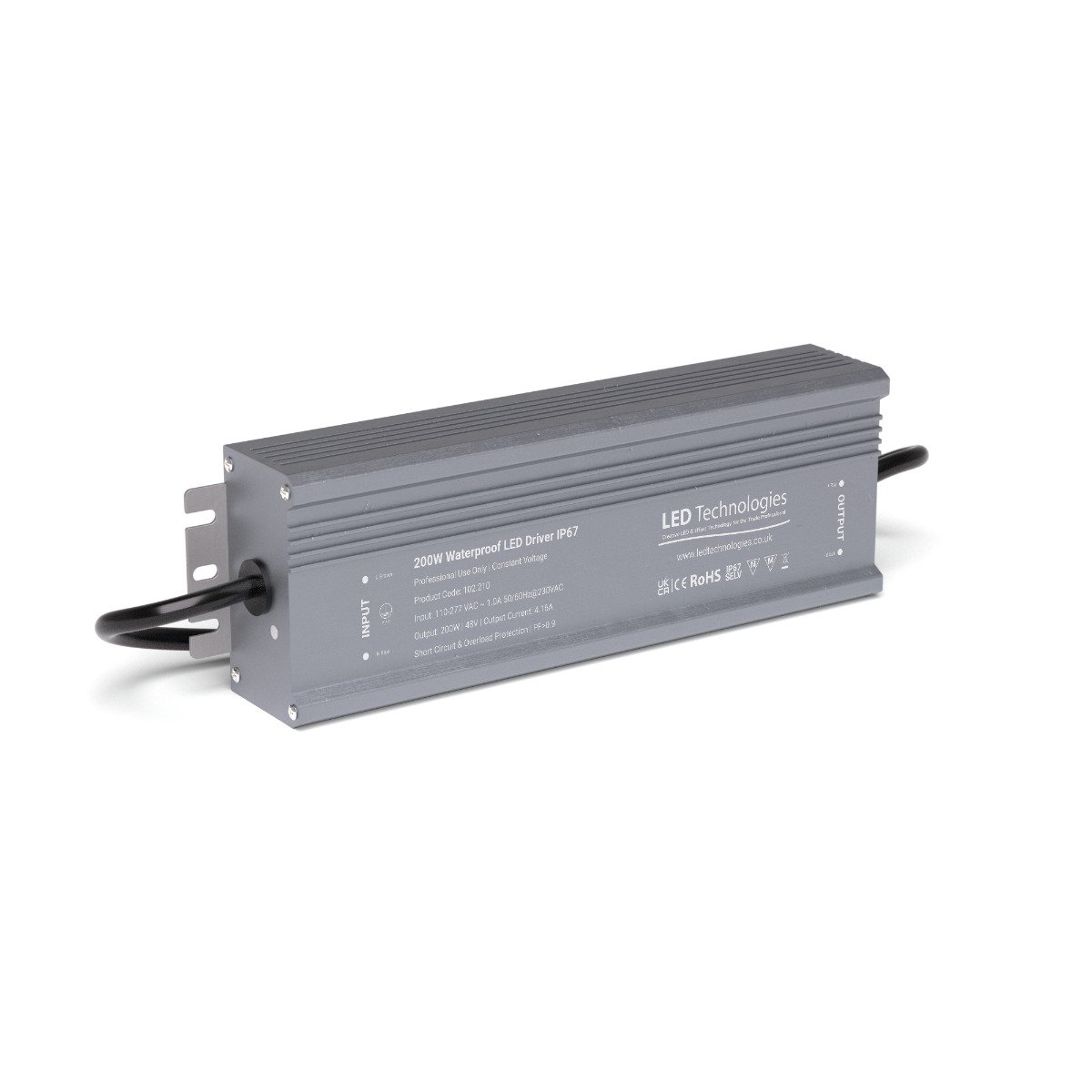 LEDTech | 200W 48V Waterproof LED Driver IP67
