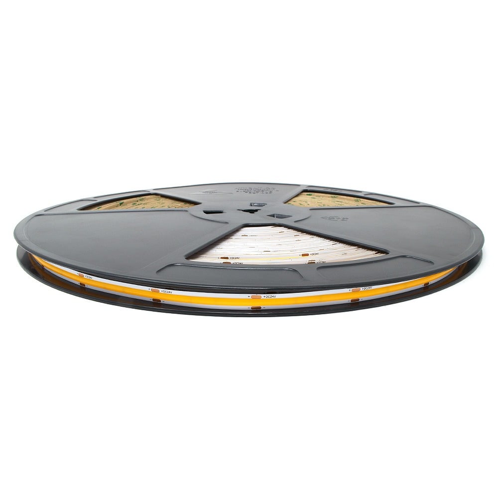 Lifestyle 3000K 8mm Single COB LED Strip Light | 50 Mtr Roll 24V 10W p/m IP20