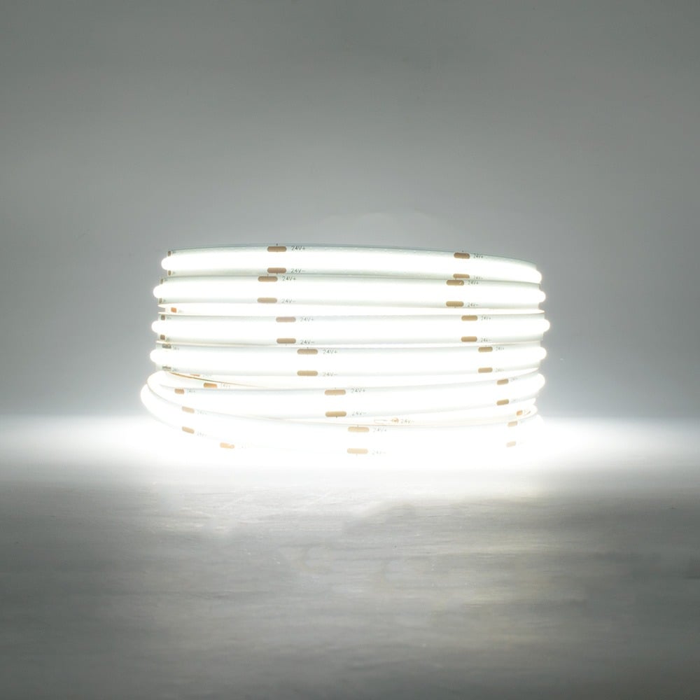 Lifestyle Cool White (6000K) 8mm Single COB LED Strip Light 24V 50W IP20