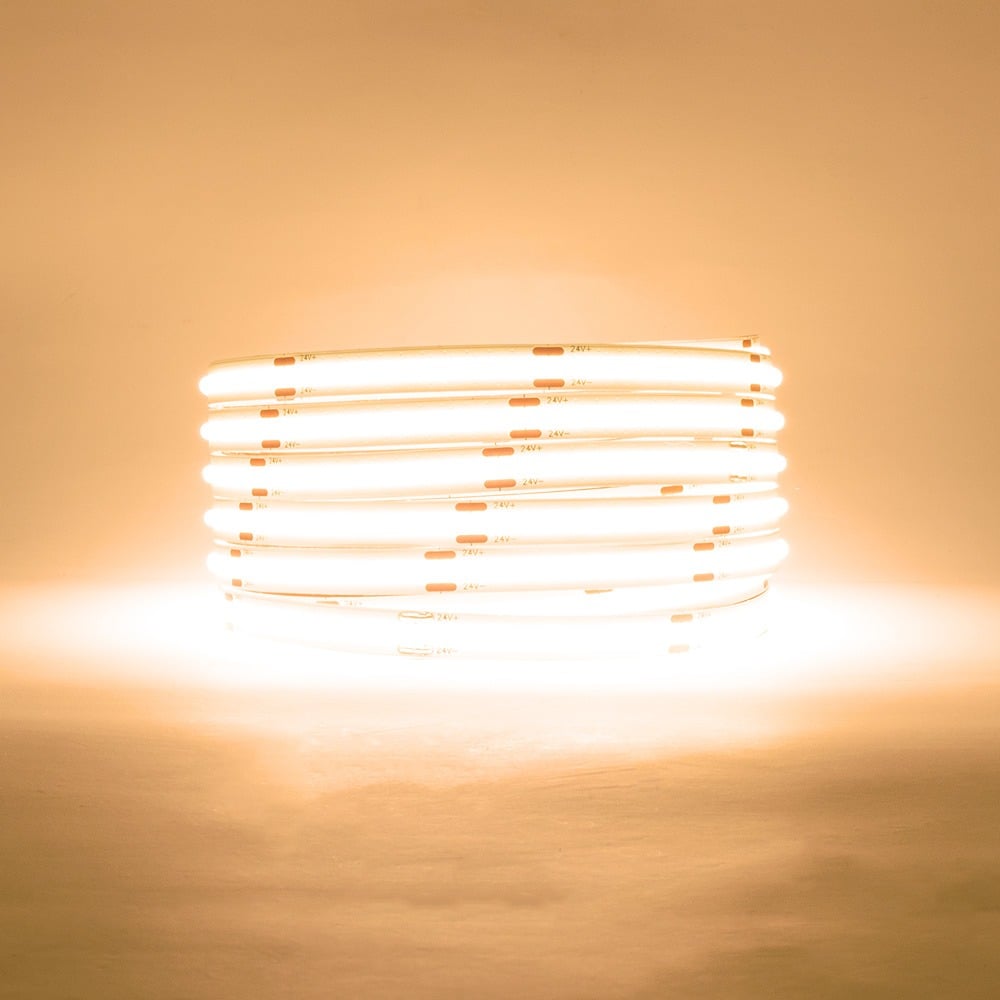 Lifestyle Warm White (3000K) 8mm Single COB LED Strip Light 24V 50W IP20