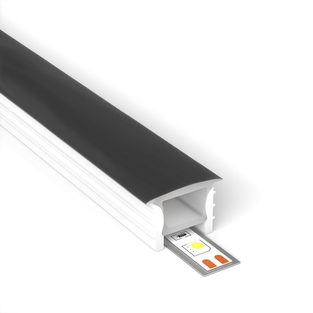 Embedded Black Silicone Neon Flex Diffuser For LED Strips (20x20mm) 5 MTR Roll