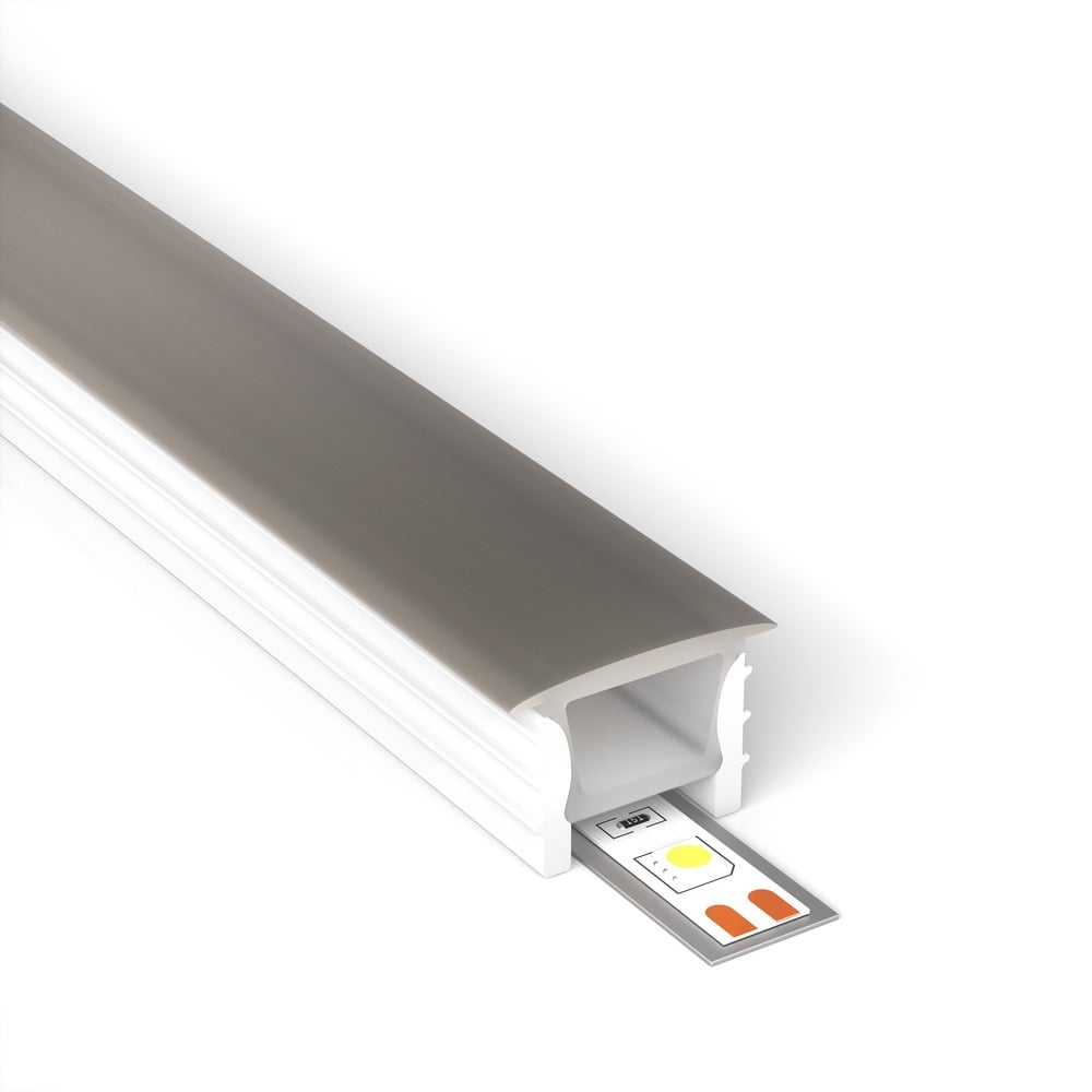 Embedded Grey Silicone Neon Flex Diffuser For LED Strips (20x20mm) 5 MTR Roll