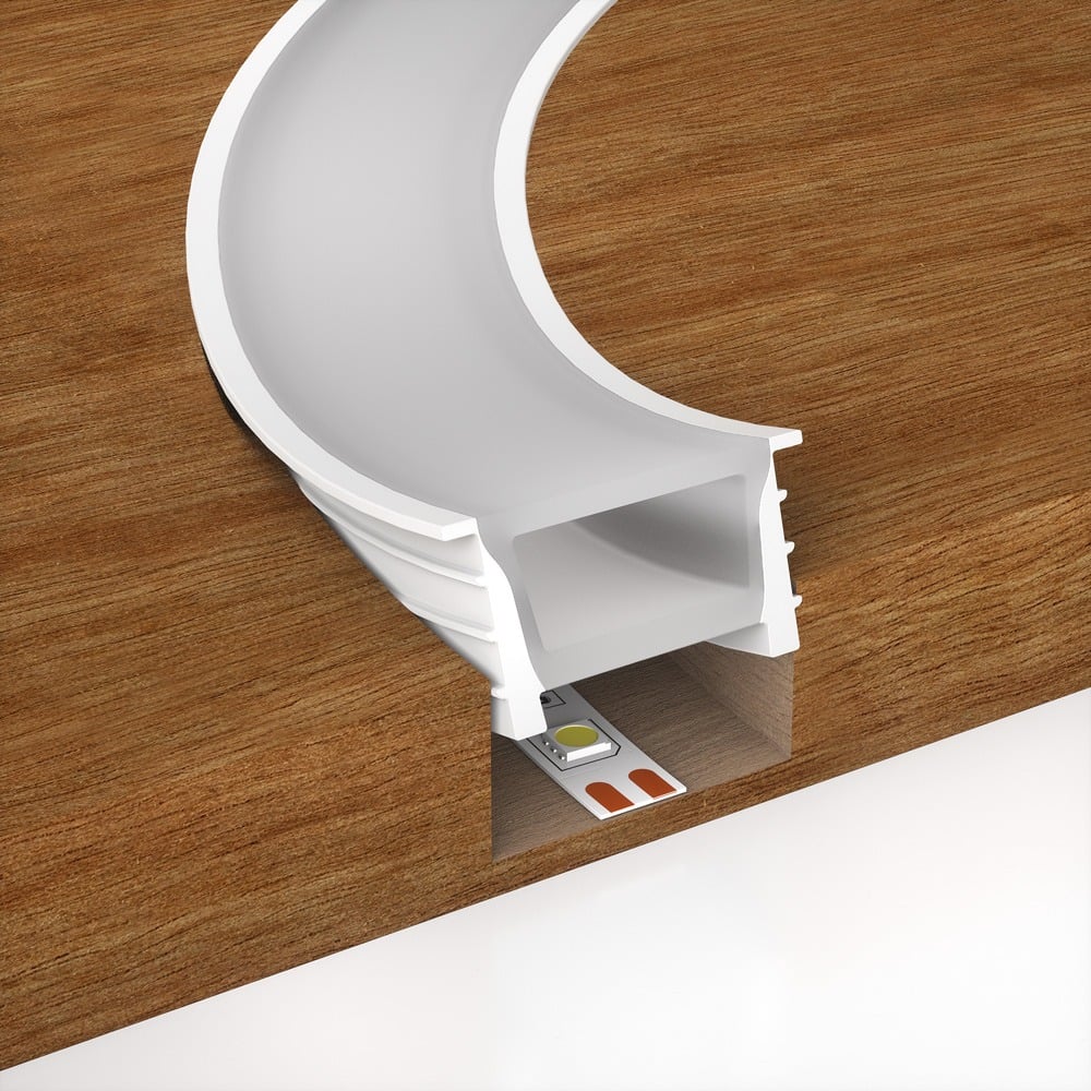 Embedded Silicone Neon Flex Diffuser For LED Strips (30x20mm) 5 MTR Roll Thumbnail