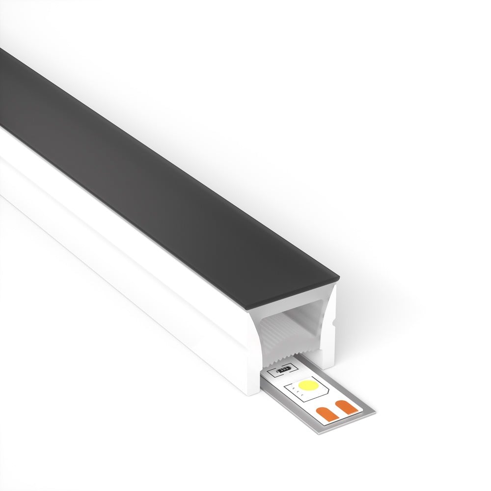 Black Silicone Neon Flex Diffuser For LED Strips (20x20mm) 5 MTR Roll