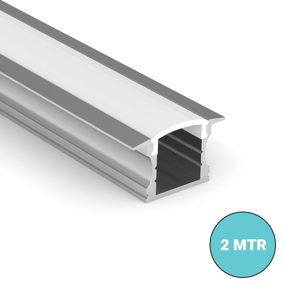 2 Meter Deep Recessed LED Strip Profile Close up