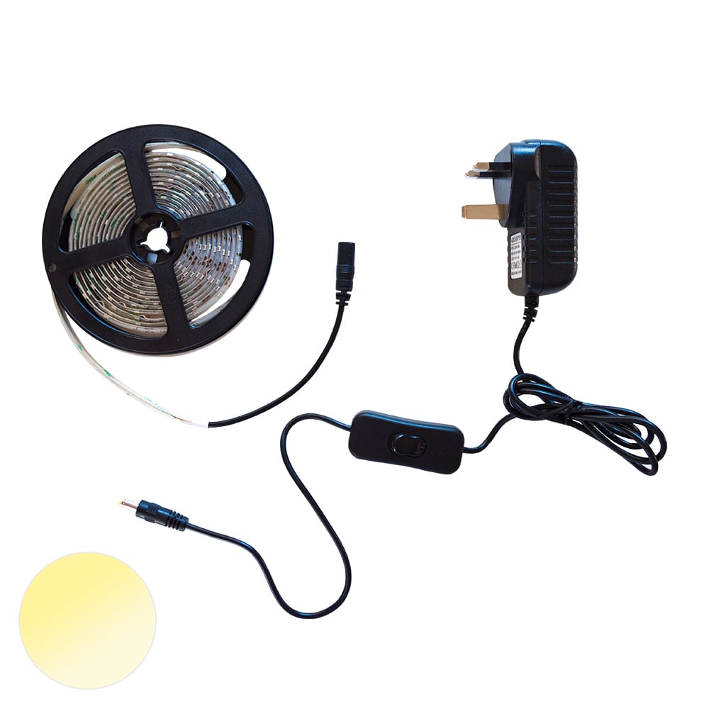 Lifestyle Warm White LED Strip Kit 3mtr 12V 7W IP65