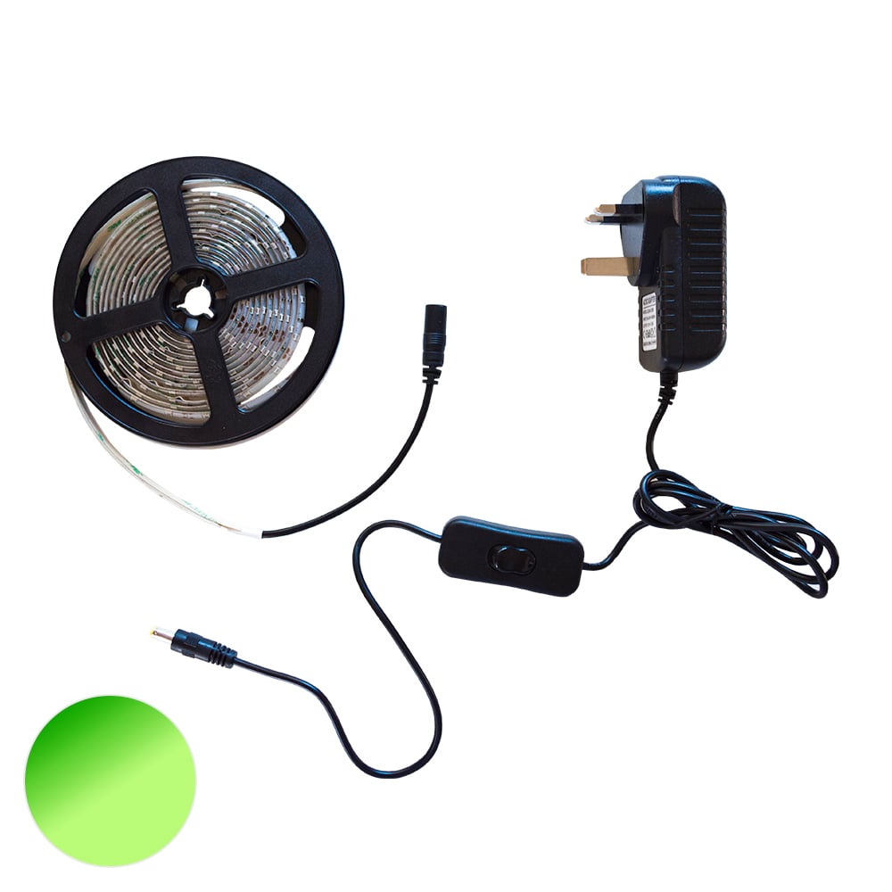 Lifestyle Green LED Strip Kit 3mtr 12V 7W IP65