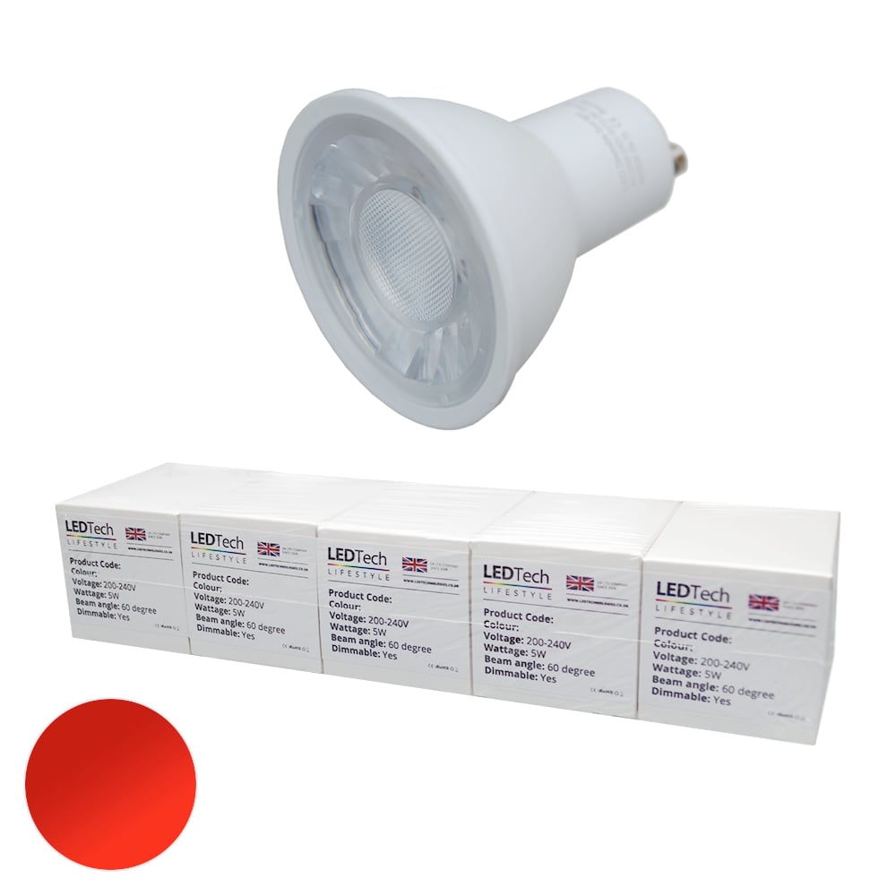 Benchmark GU10 Red 620-625nm Dimmable