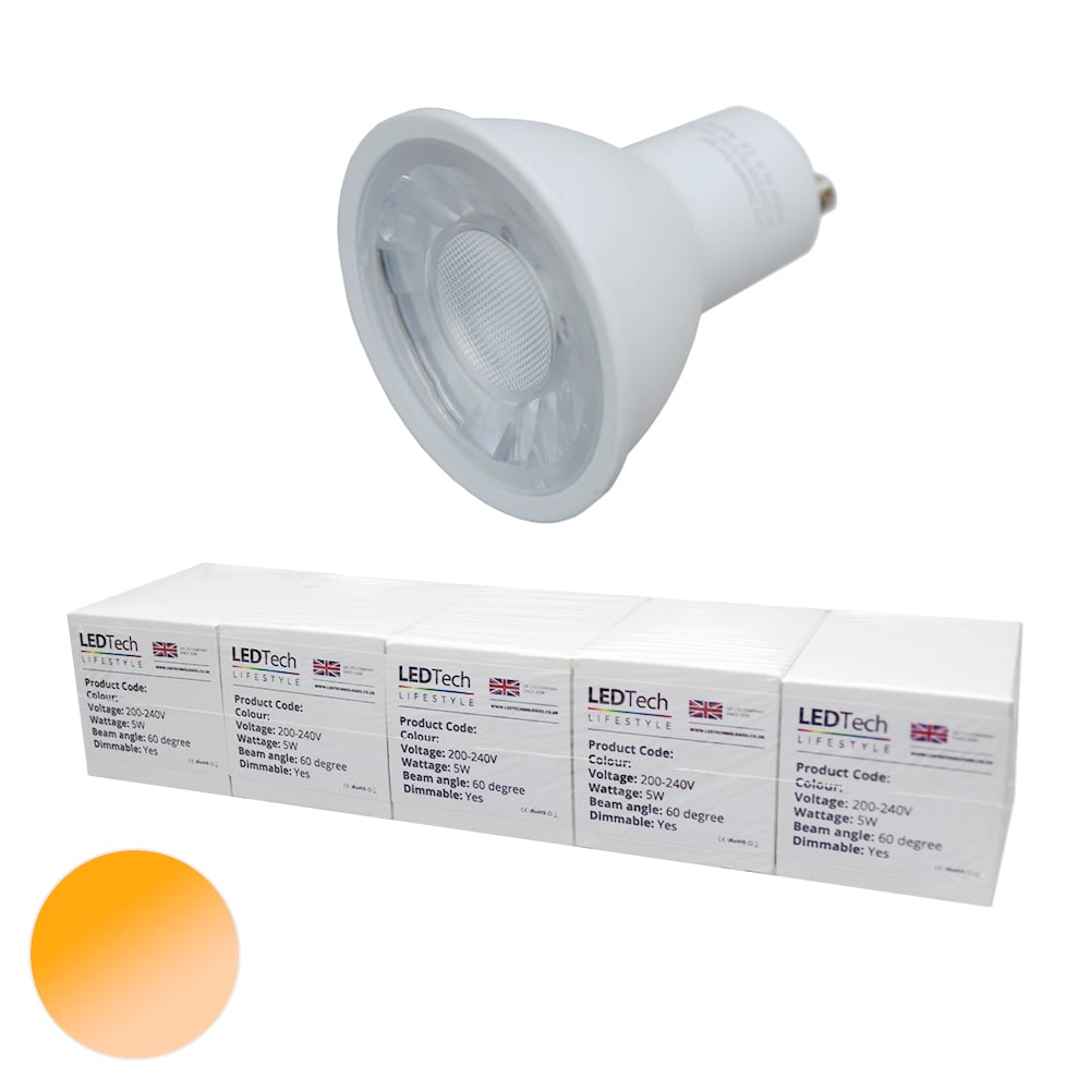 Benchmark GU10 Orange Amber 590-595nm Dimmable
