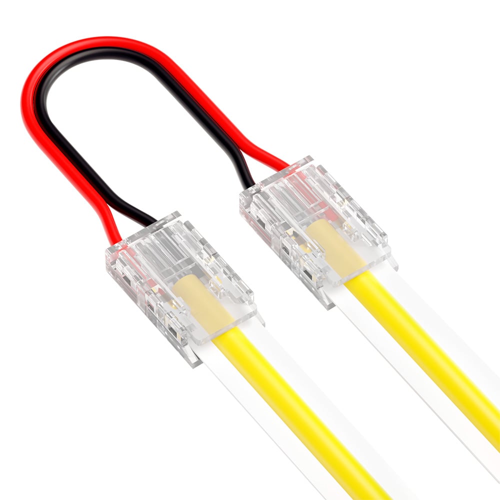 2 Pin Strip to Strip Bridge Clip Connector for IP20 Single Colour 8mm & SMD COB Strip Pack of 5 COB