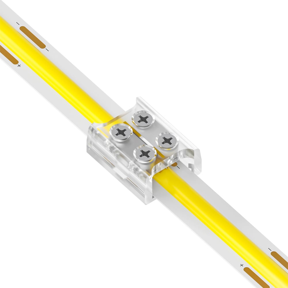 2 Pin Strip to Strip Screw Connector for IP20 Single Colour 8mm COB & SMD Strip Pack of 5 COB