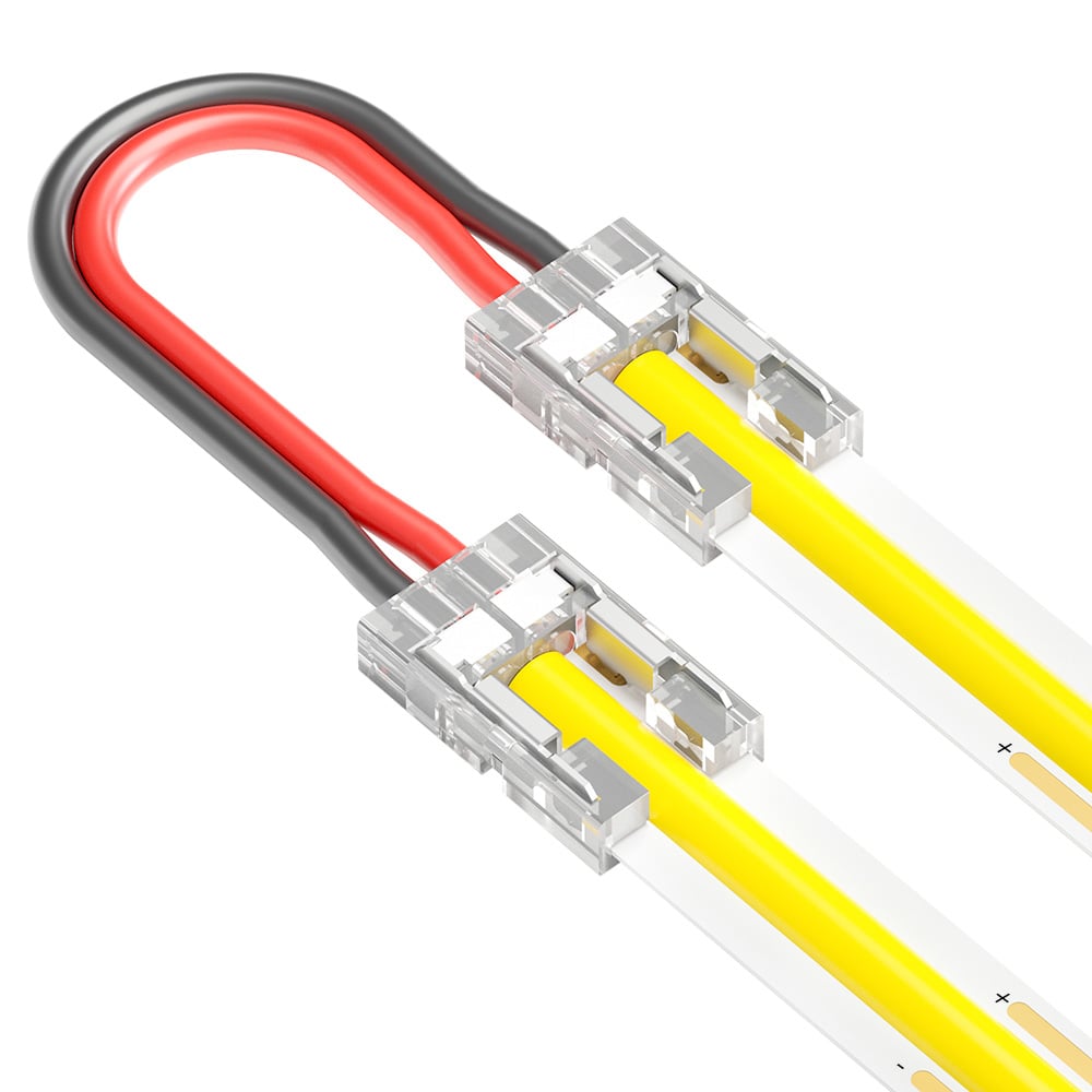 2 Pin Strip to Strip Bridge Beetle Clip Connector for IP20 Single Colour 8mm COB & SMD Strip Pack of 5 COB