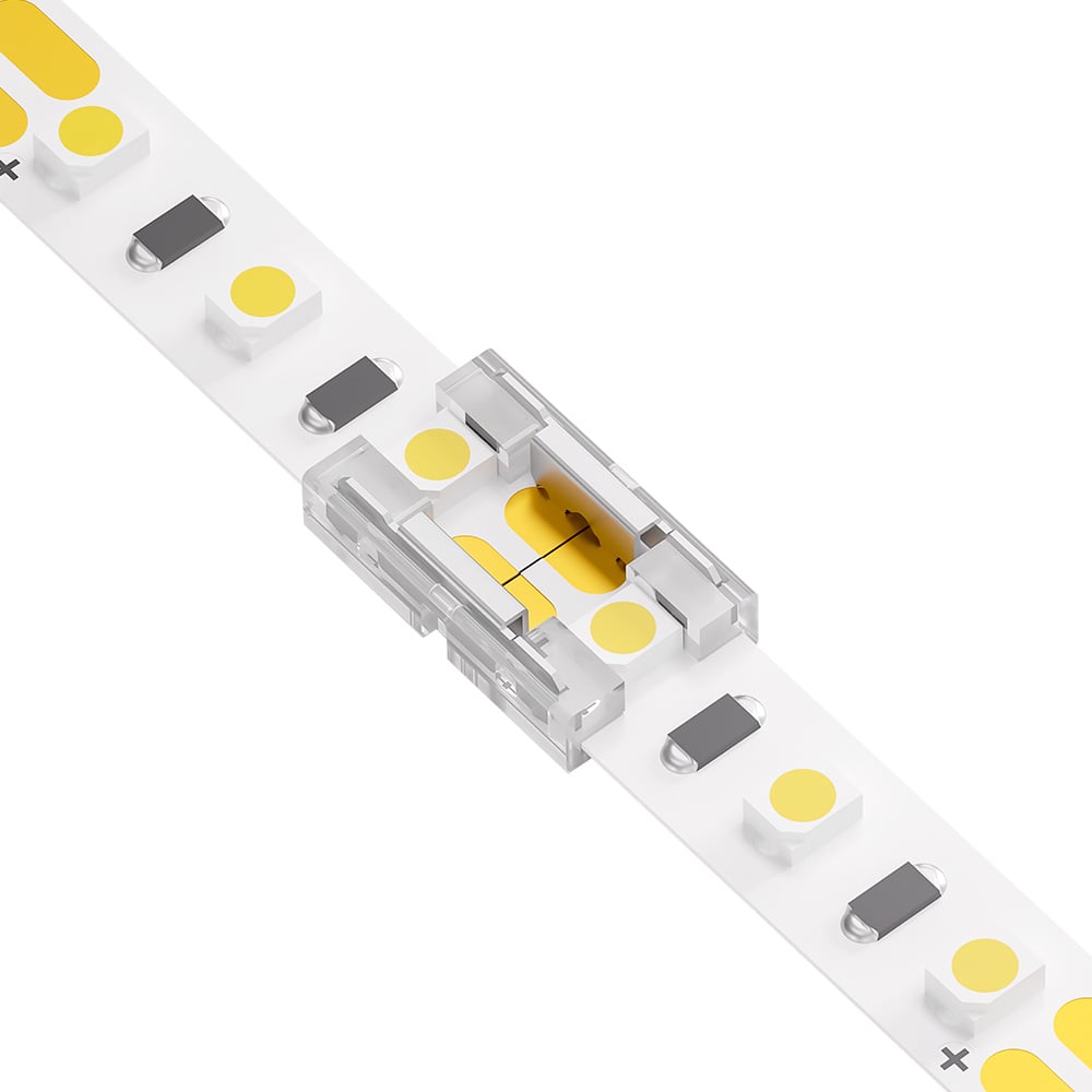 2 Pin Strip to Strip Joint Beetle Clip Connector for IP20 Single Colour 8mm COB & SMD Strip Pack of 5 SMD