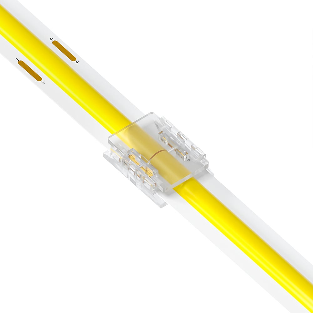 2 Pin Strip to Strip Clip Joint for IP20 Single Colour 10mm COB & SMD Strip Pack of 5 COB