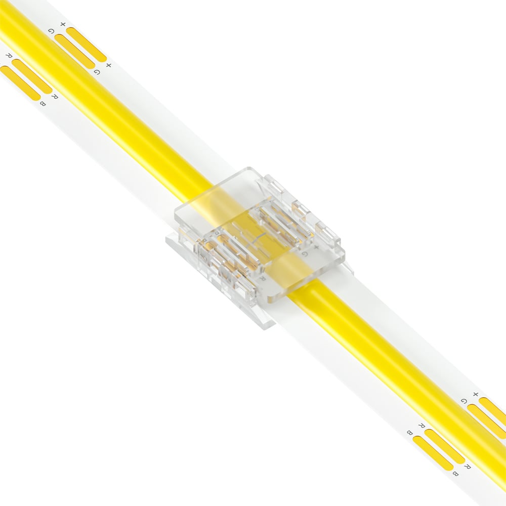 4 Pin Strip to Strip Clip Joint for IP20 RGB 10mm COB Strip Pack of 5