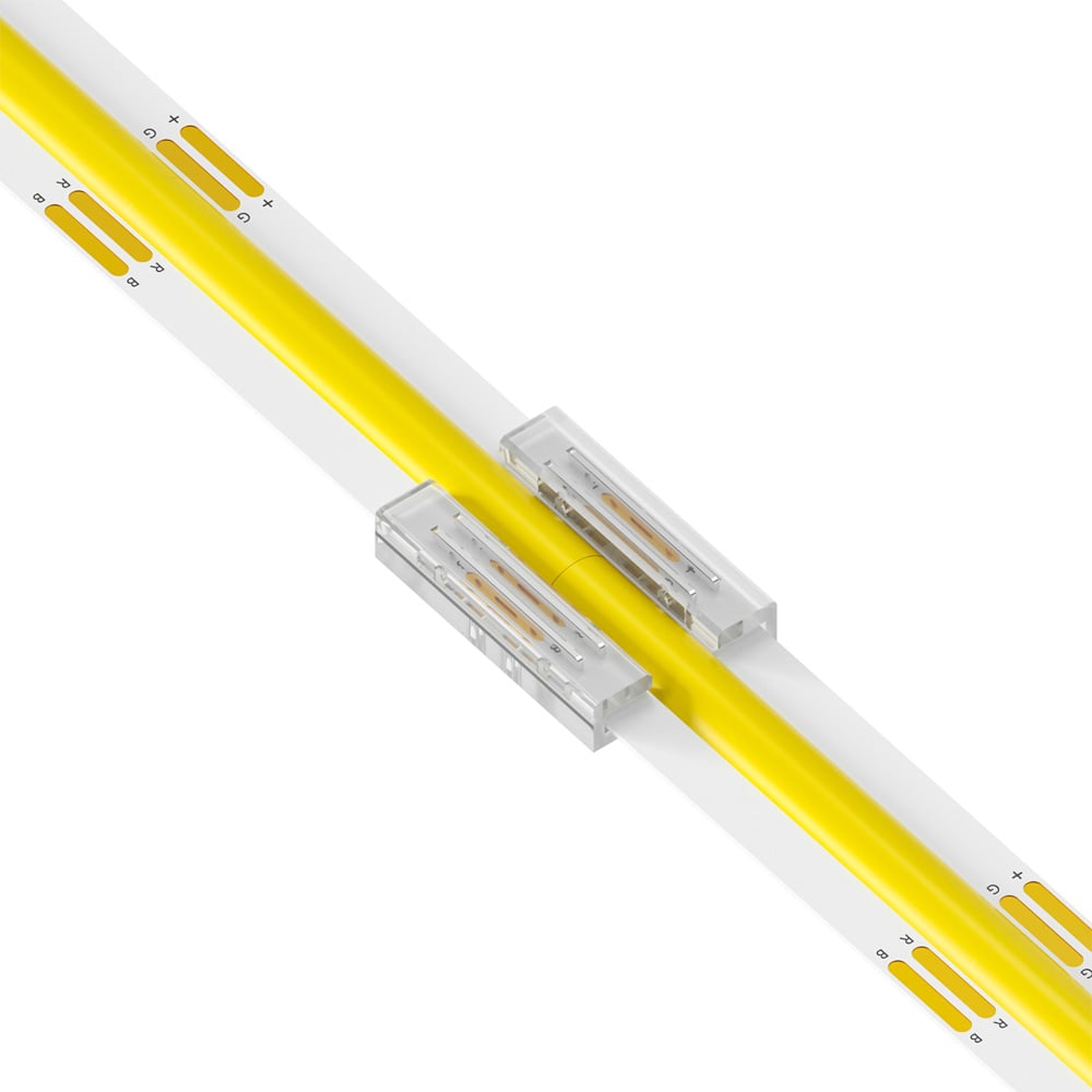 4 Pin Strip to Strip Joint Beetle Clip Connector for IP20 CCT & RGB 10mm COB Strip Pack of 5