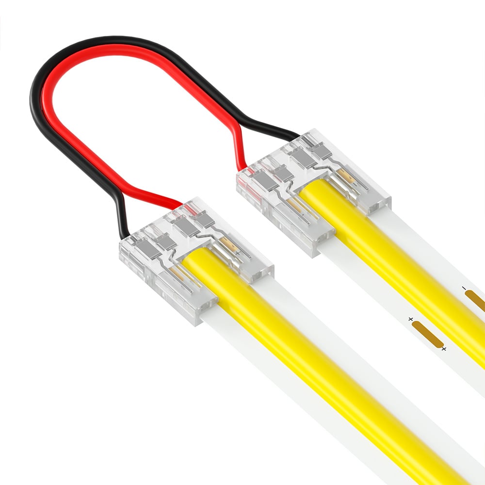 2 Pin Strip to Strip Bridge Beetle Clip Connector for IP20 Single Colour 12mm COB & SMD Strip Pack of 5 COB