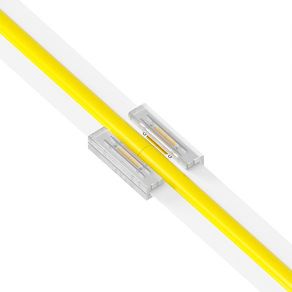 4 Pin Strip to Strip Joint Beetle Clip Connector for IP20 CCT & RGB 12mm COB Strip Pack of 5 COB