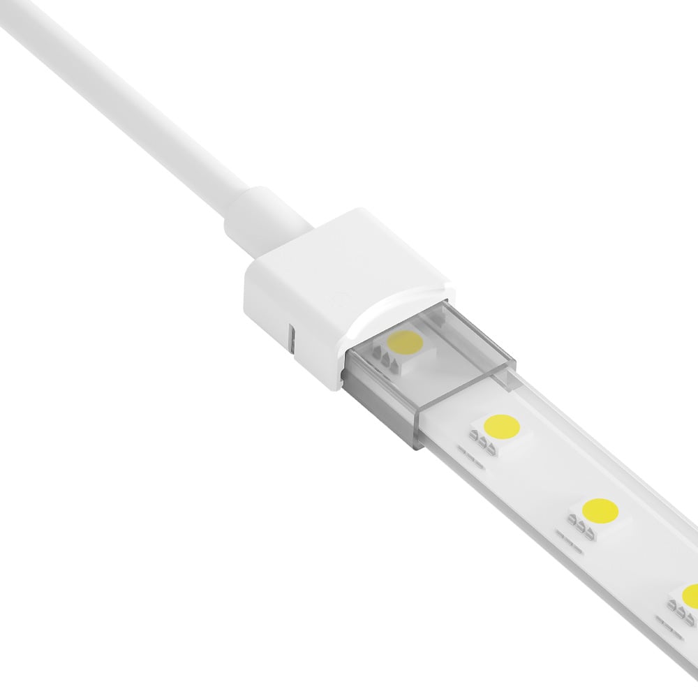 2 Pin Strip to Power Clip Connector for IP67 Single Colour 10mm (Inner) 12mm (Outer) SMD & COB Strip Pack of 5 SMD