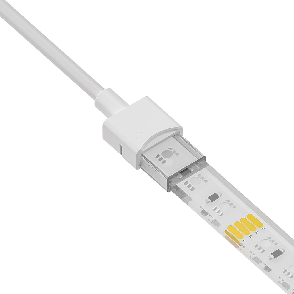 4 Pin Strip to Power Clip Connector for IP67 RGB Strip 10mm (Inner) 12mm (Outer) Pack of 5 SMD