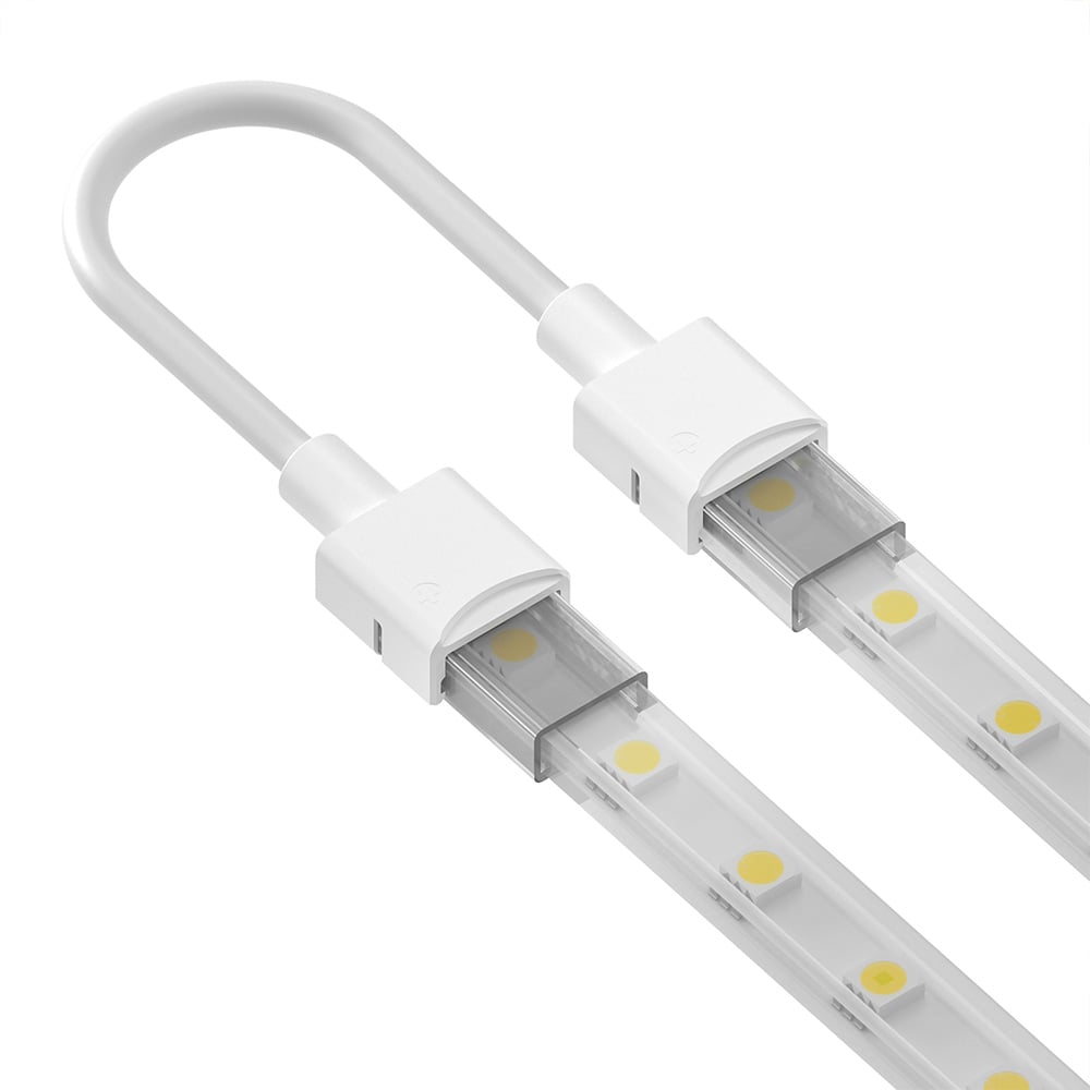 2 Pin Strip to Strip Bridge Clip Connector for IP67 Single Colour 8mm (Inner) 10mm (Outer) SMD & COB Strip Pack of 5 SMD