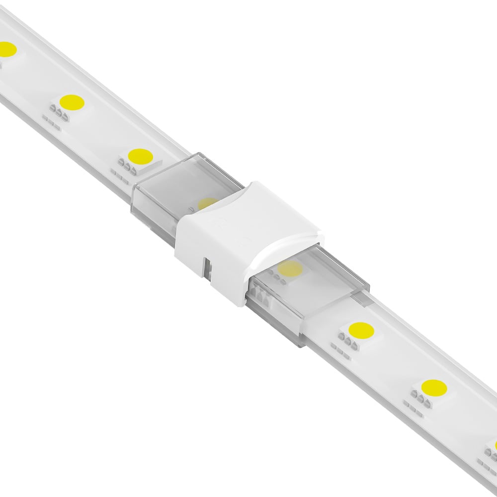 2 Pin Strip to Strip Clip Joint for IP67 Single Colour 10mm (Inner) 12mm (Outer) SMD & COB Strip Pack of 5 SMD