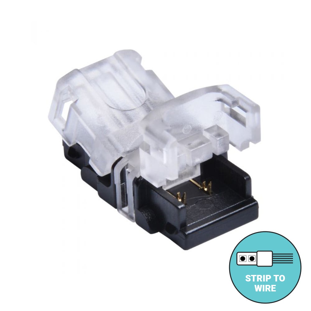 Hippo Strip to Wire IP20 2pins 8mm Single colour (Pack of 10)