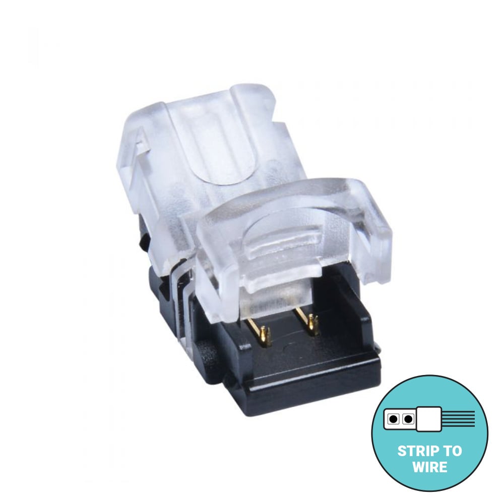 Hippo Strip to Wire IP54 2pins 8mm Single Colour (Pack of 10)