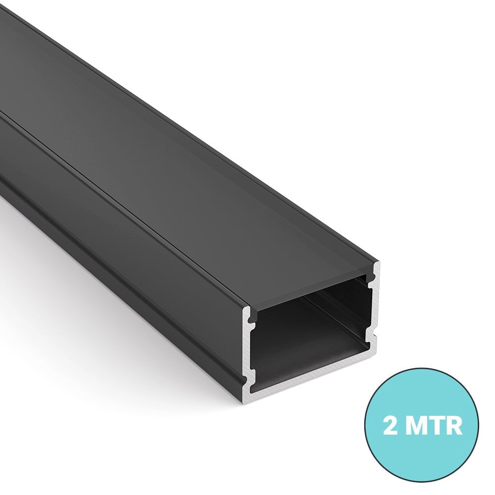 Medium Box Black LED Profile 2 MTR