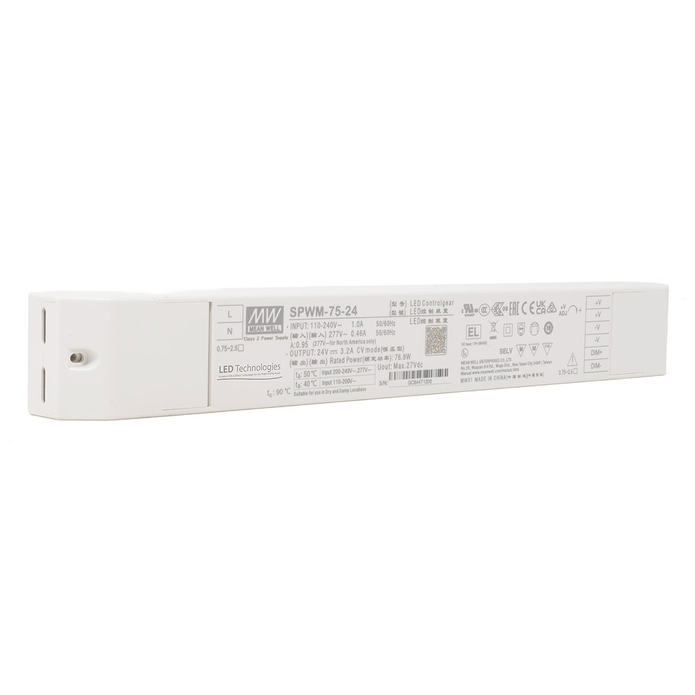 MEAN WELL | SPWM-75-24 75W 24V Three in One Dimmable PWM LED Driver