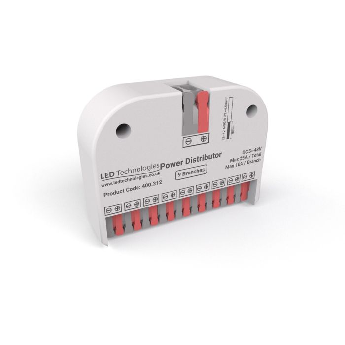 Single Colour High Power 9-Way Power Distributor 1x Input to 9 x Outputs main product photo