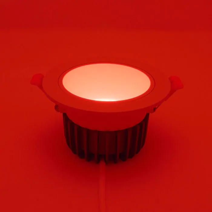 MiBoxer 12W Anti-glare RGB+CCT LED Downlight Red