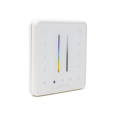 LEDTech 2.4G RGB+CCT 4 x Zone, 4 x Scene Wireless Wall Panel (White)