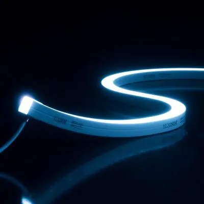 NEOLINEAR Flat Top Neon Flex — cool white curved configuration