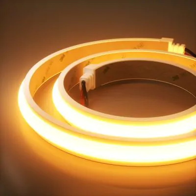 NeoLED IP65 Waterproof COB Strip — warm white helix formation