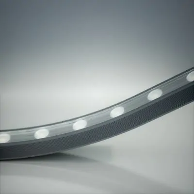 NEOLINEAR Pro Wall Wash — unlit closeupRef bend detail
