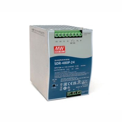 MEAN WELL | SDR-480P-24 Power Supply (24V, 480W Constant Voltage)