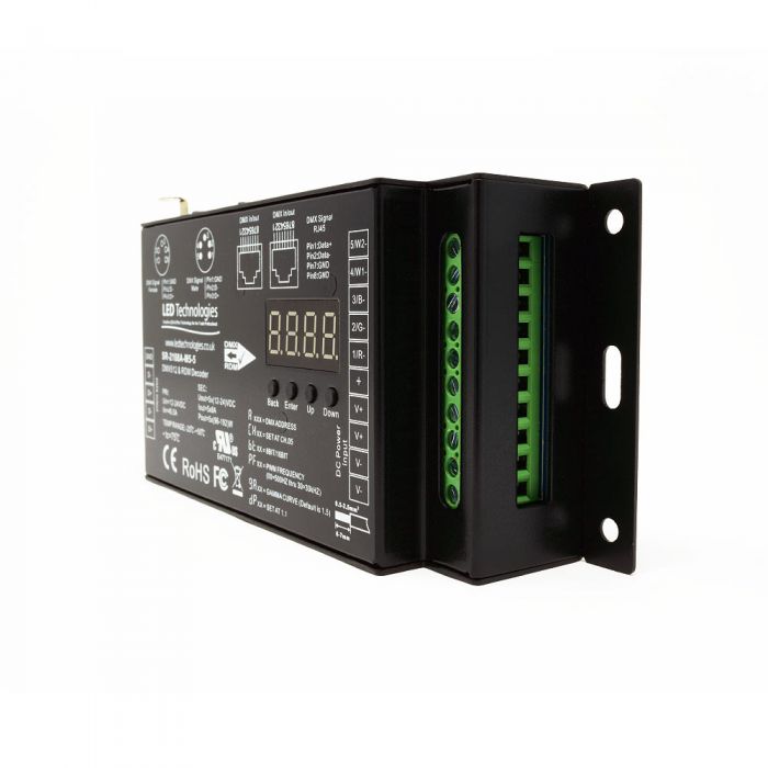SIRS-E 12 Channel CV DMX RDM Digital PWM Decoder   16 bits for RGB ＆ RGBW LED Lighting 12-24V DC UL Recognized Controller 12x5A Dimmer SR-2108B-M12 - 2