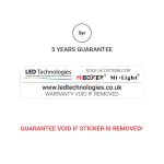 5 Year Guarantee void if the sticker is removed